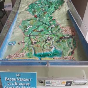 Maquette du bassin versant de l'étang de Canet-St-Nazaire
